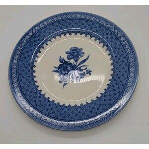Churchill Out Of The Blue Salad Plate Blue & White Spring Flowers M Gilliatt